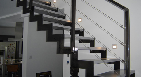 escalier interieur metallique